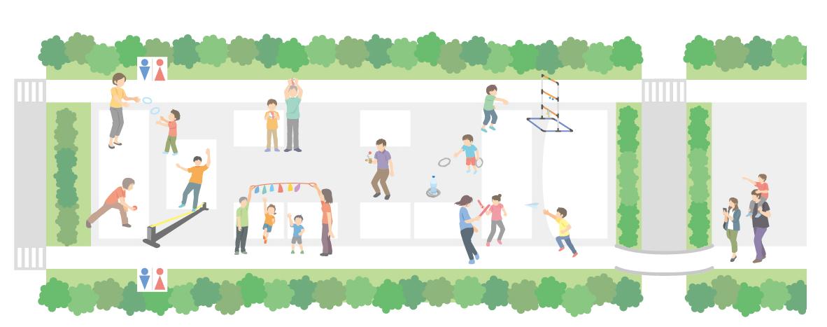 エディオン久屋広場の会場をイメージしたイラスト