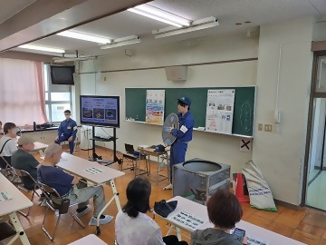 防災訓練の写真（ブースC）