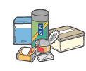 イラスト:飲料用、食品用の缶